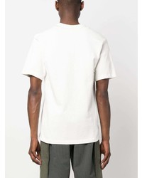 T-shirt girocollo bianca di GR10K