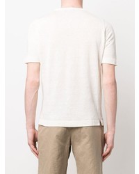 T-shirt girocollo bianca di Dell'oglio