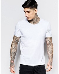 T-shirt girocollo bianca di Sisley