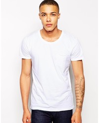 T-shirt girocollo bianca di Solid