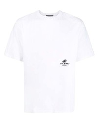 T-shirt girocollo bianca di Stampd