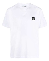 T-shirt girocollo bianca di Stone Island