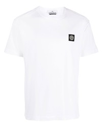 T-shirt girocollo bianca di Stone Island