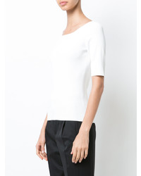 T-shirt girocollo bianca di Proenza Schouler