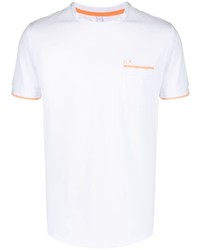 T-shirt girocollo bianca di Sun 68