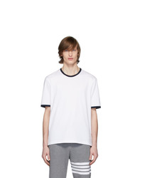 T-shirt girocollo bianca di Thom Browne