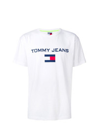 T-shirt girocollo bianca di Tommy Jeans