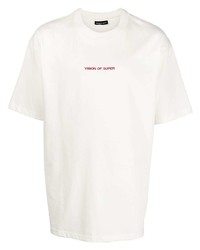 T-shirt girocollo bianca di Vision Of Super