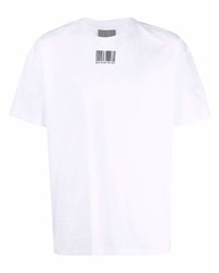 T-shirt girocollo bianca di VTMNTS