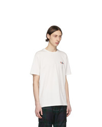 T-shirt girocollo bianca di Paul Smith