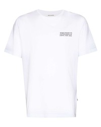 T-shirt girocollo bianca di Wood Wood