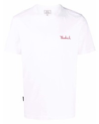T-shirt girocollo bianca di Woolrich