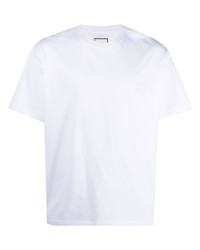 T-shirt girocollo bianca di Wooyoungmi