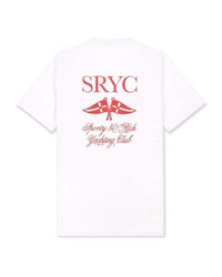 T-shirt girocollo bianca di Sporty & Rich