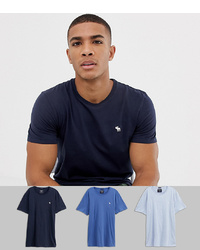 T-shirt girocollo blu scuro di Abercrombie & Fitch