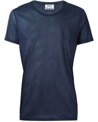 T-shirt girocollo blu scuro di Acne Studios