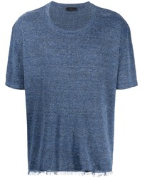 T-shirt girocollo blu scuro di Alanui