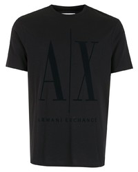 T-shirt girocollo blu scuro di Armani Exchange