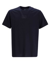 T-shirt girocollo blu scuro di Armani Exchange