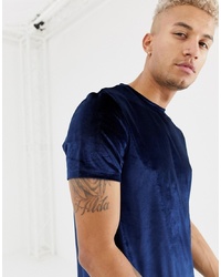 T-shirt girocollo blu scuro di ASOS DESIGN
