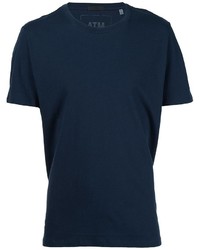 T-shirt girocollo blu scuro di ATM Anthony Thomas Melillo