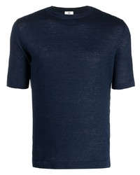 T-shirt girocollo blu scuro di Borrelli