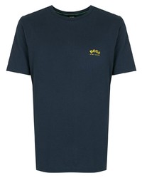 T-shirt girocollo blu scuro di BOSS