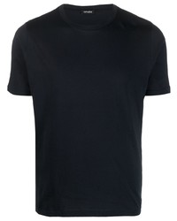 T-shirt girocollo blu scuro di Cenere Gb