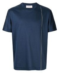 T-shirt girocollo blu scuro di Cerruti 1881