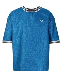 T-shirt girocollo blu scuro di Charles Jeffrey Loverboy