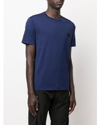 T-shirt girocollo blu scuro di Herno