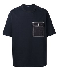 T-shirt girocollo blu scuro di Comme des Garcons Homme