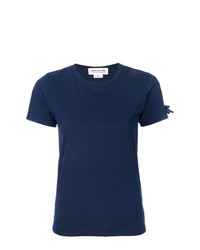 T-shirt girocollo blu scuro di Comme Des Garçons Girl