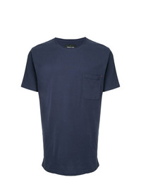 T-shirt girocollo blu scuro di Commune De Paris