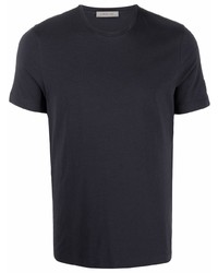 T-shirt girocollo blu scuro di Corneliani