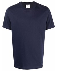 T-shirt girocollo blu scuro di Courrèges