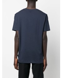 T-shirt girocollo blu scuro di Moose Knuckles