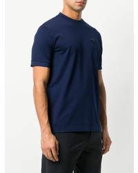 T-shirt girocollo blu scuro di Prada