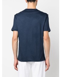 T-shirt girocollo blu scuro di Xacus