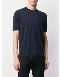 T-shirt girocollo blu scuro di Dell'oglio