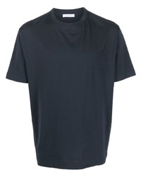 T-shirt girocollo blu scuro di Cruciani