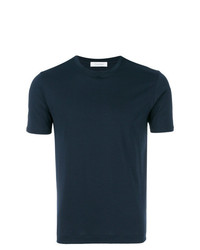 T-shirt girocollo blu scuro di Cruciani