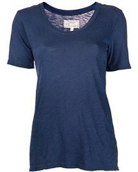 T-shirt girocollo blu scuro di Current/Elliott
