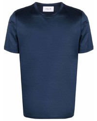 T-shirt girocollo blu scuro di D4.0