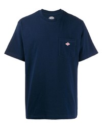 T-shirt girocollo blu scuro di Danton