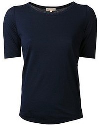 T-shirt girocollo blu scuro di Demy Lee