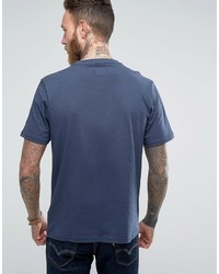 T-shirt girocollo blu scuro di Farah