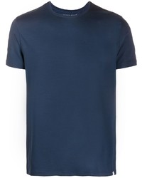 T-shirt girocollo blu scuro di Derek Rose