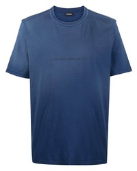 T-shirt girocollo blu scuro di Diesel