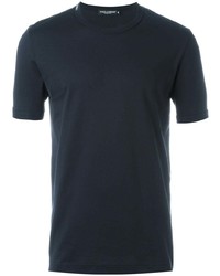 T-shirt girocollo blu scuro di Dolce & Gabbana